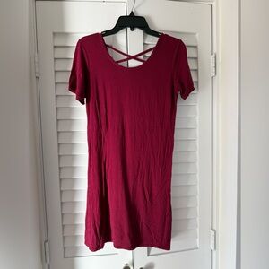 Olivia Rae Red Shirt Dress‎ Size M